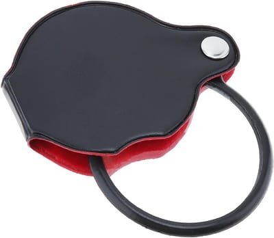 Vergrootglas - Leesloep - Pocket Handloep - Lens 48mm diameter - Loep - Leesloep voor Ouderen - 72*55*10mm - 8x vergroting - kunststof - zwart