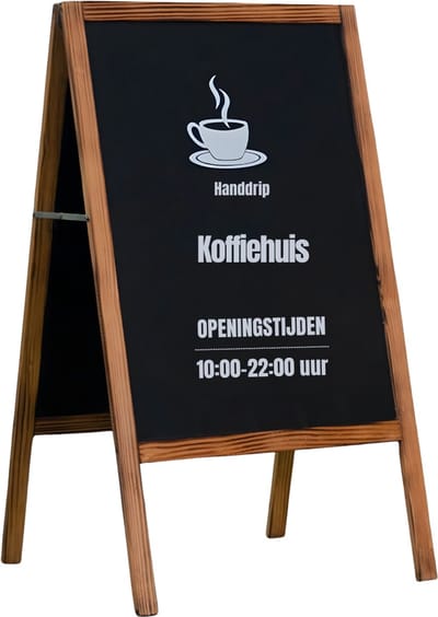 DnA® Krijtbord - Stoepbord - Reclamebord - Zwart - 53cm x 95cm x 7cm