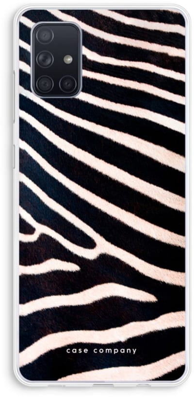 Case Company® - Hoesje geschikt voor Samsung Galaxy A71 hoesje - Zebra - Soft Cover Telefoonhoesje - Bescherming aan alle Kanten en Schermrand