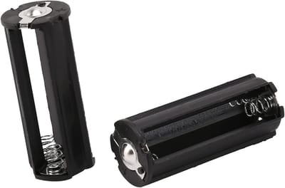 Batterijhouder - Batterijbox AAA - Batterijen Opslaan - 3x AAA Batterijen - 2 stuks - Zwart