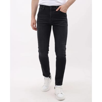 Heren Spijkerbroeken volwassenen - Heren Jeans Regular Fit - Stretch Jeans Heren - MM-R-05 -Zwart