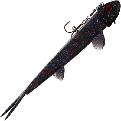 Zachte Vis Lokaas - Rubber Vissen - Pelagisch Vissen - Realistische Vinnen - 21 cm - Zwart
