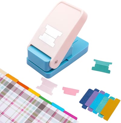 Perforator - Tabs Pons - Tabbladpons voor Notitieboek - Miter Punch - Gaatjespons voor Tabs - Voor Junk Journals & Agenda's - Schrootboek & Bijbel Tabs - Maakt Dubbele Tabs - 3.8x1.5cm