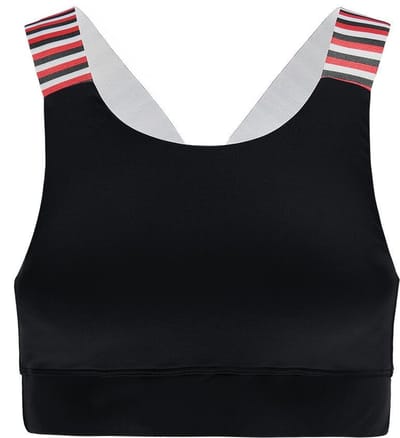 Re-Born - Sportkleding - Workout top - Sport beha x-over - Dames - Zwart - Maat S