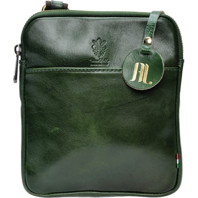 Anna Luchini Groen Rundleer Tas