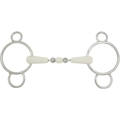 Bit Combo Comfort Pessoa Dubbel gebroken 13.5 cm | Roest | Speciale bitten