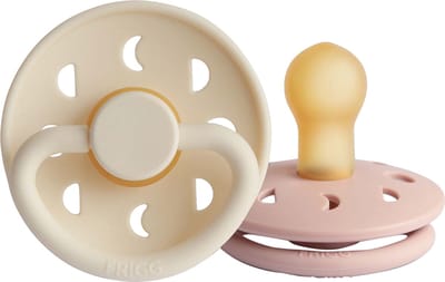 FRIGG Moon Fopspeen Blush / Cream 0-6 Mnd 2 Stuks