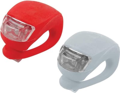 *** 5 x Fietslamp Set - LED Fietsverlichting Voorlicht & Achterlicht - Waterdichte Siliconen - van Heble® ***