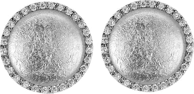 Orphelia Oorbel Glass Silver Sheet Zirconium Sterling Zilver 925