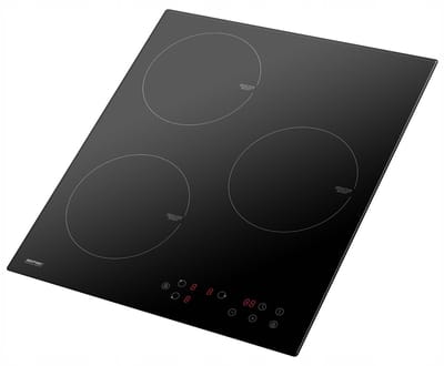 MPM-45-IM-14 Inductiekookplaat – 45 cm – 3 Zones – Inbouw – 6000W – TouchControl – Kinderslot – Timer – Zwart Glas