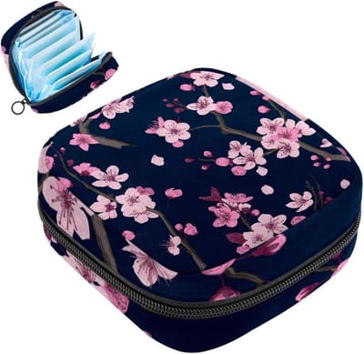 Opbergtas Maandverband - Hygiëne Pouch - Persoonlijke Verzorging - Grote Capaciteit - 12x17x17 cm - Gouden Libelle