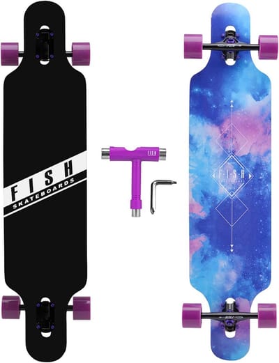 41 Inch Longboard Skateboard Compleet Downhill Cruiser Vrije Stijl 8 Lagen Esdoorn