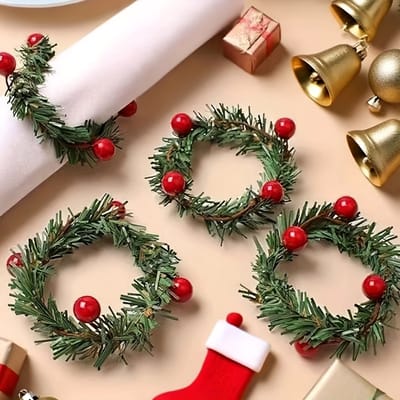 VANDAAG VERZONDEN - Servetringen - 8 Stuks - Servethouder - Kerstdiner - Tafeldecoratie - Decoratie Kerst
