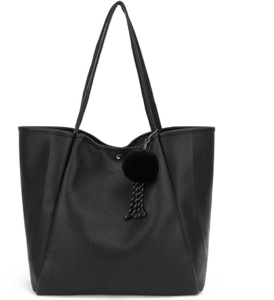 TAN.TOMI Dames Handtassen – Dames Tas Shopper – Grote Shopper Schoudertas – Lichtgewicht & Ruim - Zwart