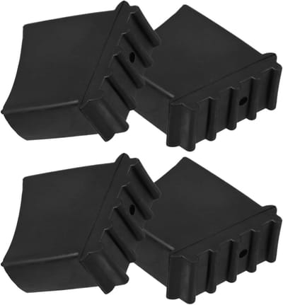 Ladder Voetstukken - Trapvoeten Rubber - Veilig Klimmen - Antislip Grip - 5 x 5 x 2.5 cm - Zwart