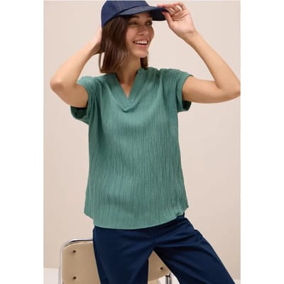 Blouse shirt met textuur