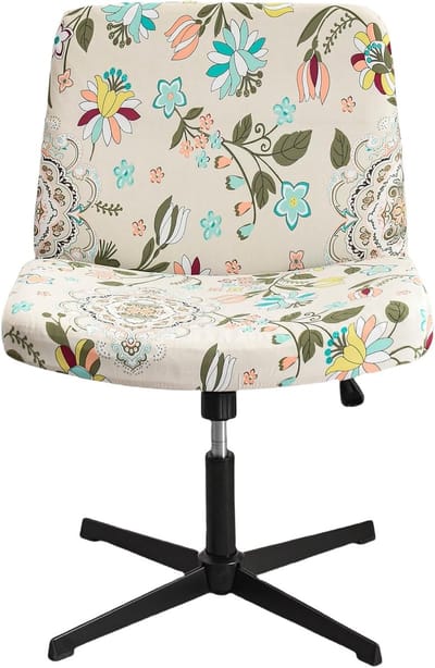 Decoratieve Bloemige Stoelhoezen voor Kantoorstoelen zonder Armleuningen - Modern en Stijlvol