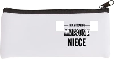 Akyol - i am a freaking awesome niece Etui - Nicht - de meest geweldigste nicht - verjaardagscadeau - verjaardag - cadeau - cadeautje voor nicht - nicht artikelen - kado - geschenk - gift - 20 bij 9 cm