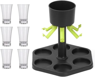 Praktische drankdispenser voor wijn en bier met 6 shotglazen - Ideaal voor feesten en evenementen