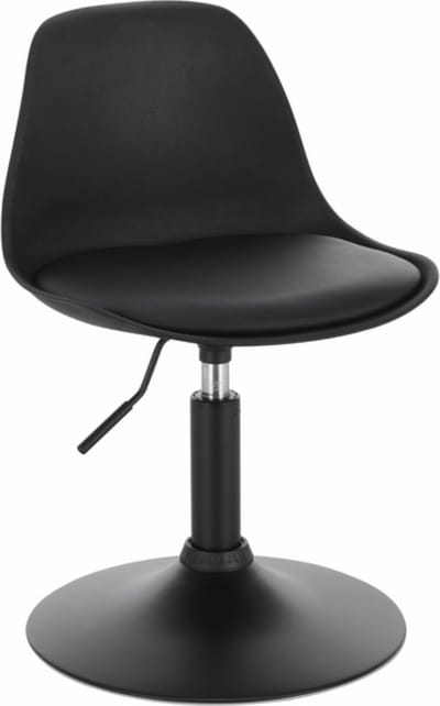 Bolt Edge Mini Barkruk - Zwart - Kunstleer - Verstelbaar - Zithoogte 37-49cm - Set van 1
