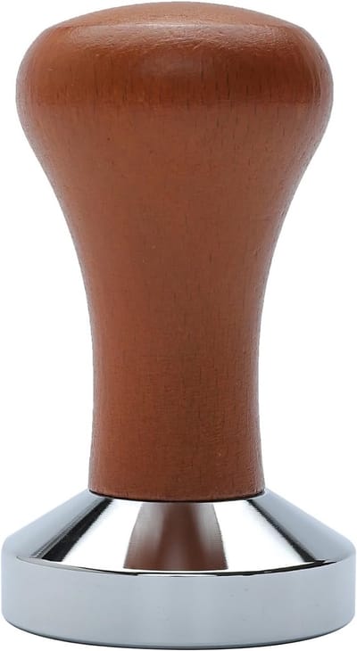 longziming -51mm Espresso Tamper met Houten Handvat | RVS Koffiestamper voor Barista’s | Professioneel Koffie Accessoire voor Café & Thuisgebruik | Perfecte Aandrukker voor Espresso & Koffiepoeder