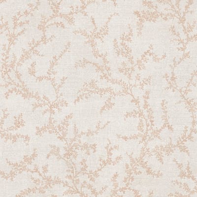 Natuur behang Profhome 790901-GU vliesbehang hardvinyl warmdruk in reliëf licht gestructureerd met bloemmotief mat beige crèmewit lichtbruin 5,33 m2