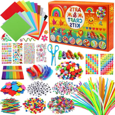 1800 Stuks Pijpenragers voor Creatieve Knutselprojecten, Inclusief Wobble, Googly Eyes en Pompoms voor Kinderen van 4-5 Jaar