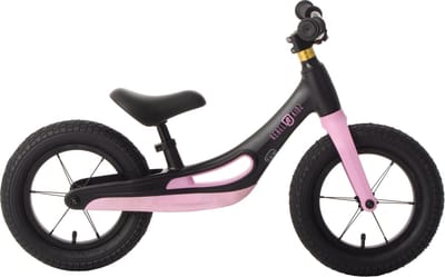 Rebel Kidz Loopfiets - Zwart/Roze 12 inch voor 2-4 jaar - Lichtgewicht magnesium frame
