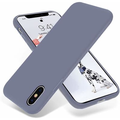 Silicone case geschikt voor Apple iPhone X / Xs - lavendel grijs - Flexibele en Duurzame Case - Stijlvolle Silicone Hoes - Val- en Krasbestendige Bescherming - Zachte Siliconen Beschermcase