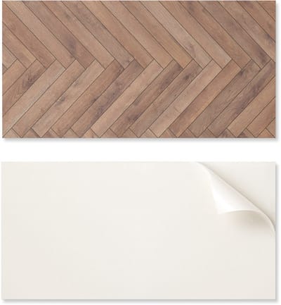 Decoratief zelfklevend vinyl wandpaneel 100x50 cm met visgraatpatroon