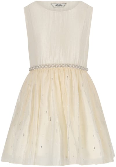 Le Chic - SOPEARL pearls at waist dress - Meringue Mood - Maat 116