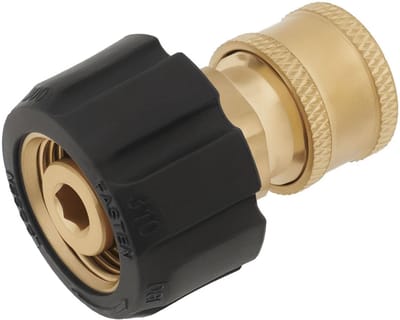 JHUBERS Hogedrukreiniger Adapter Messing Connector Snelkoppeling 1/4" Druk Snelstekker Geschikt voor M22 5000 PSI