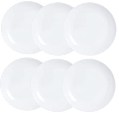 Opaal Dessertborden 19 cm - Magnetronbestendig, Recyclebaar, Set van 6