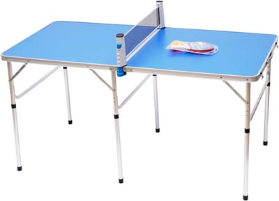 Tafeltennistafel - Pingpong tafel - Sportief spel - Opvouwbaar design - 152 x 76 cm - Blauw