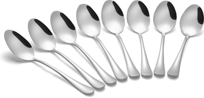 Alheco set van 8 tafellepels - RVS lepels - Soeplepels - 20.3cm - Zilver