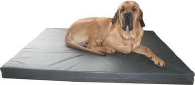 Topmast Orthopedisch Kussen Hondenkussen Hondenmatras Orthopedisch leatherlook 75 x 100 x 10 cm Antraciet