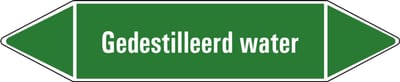 Gedestilleerd water leidingmarkering op vel 252 x 52 mm - 3 per vel