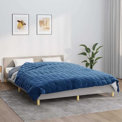 vidaXL - Verzwaringsdeken - 200x230 - cm - 9 - kg - stof - blauw