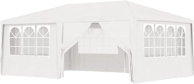 Feesttent - Tuinpaviljoen - Buitenfeest organiseren - UV en waterbestendig - 4 x 6 meter - Wit