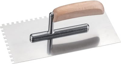 WESTEX getande spaan roestvrij staal, 270 x 130 mm, vertanding 6x6 mm