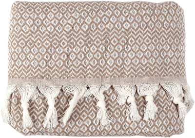 Dailygoods- Sprei 100% Katoen - Omkeerbare Deken - Bankdeken - Fauteuildeken - Zomerdeken - 200 x 230 cm - Huidvriendelijk