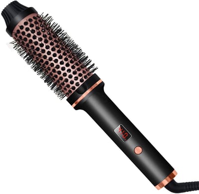 2-in-1 Haarstyler met Ionentechnologie – Krultang & Stijltang in één, 5 Temperatuurstanden, LCD Display, Snelle Opwarming, Anti-Verbrandingsdesign & 360° Draaibare Kabel