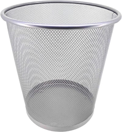Ronde Metalen Prullenbak 12 Liter - Gaasmodel in Diverse Kleuren