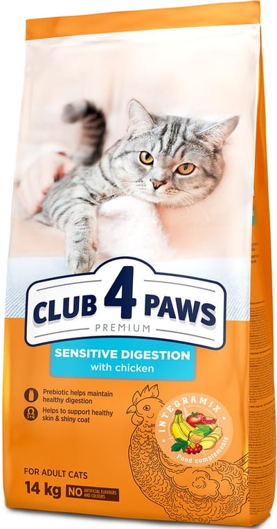 Club 4 Paws premium droogvoer met kip - sensitive digestion - adult cats 14 kg