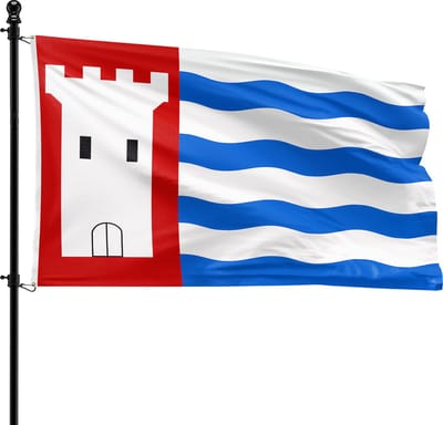 VlagDirect - Nieuwegein vlag - Gemeente Nieuwegein vlag - 90 x 150 cm.
