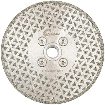Diamant Doorslijpschijf 125mm voor Graniet, Marmer en Keramiek - M14 Schroefdraad
