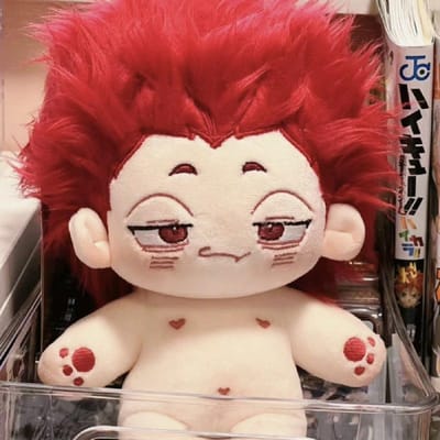 Knuffel 20cm Anime Haikyuu!! Tendou Satori Cartoon Pluche met Skeletpop Kleding Verwisselbaar Speelgoed voor Kinderen Verjaardagscadeaus No skeleton