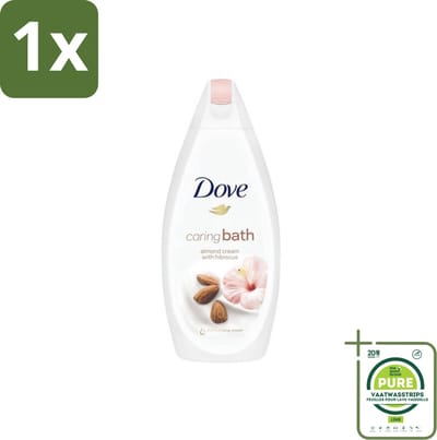 1 x Dove – Badcrème – Caring Bath Almond – 450 ml - Badcrème - Badcrème Voor Huid - Badcrème Voor Ontspanning - Badcrème Voor Gevoelige Huid - Badcrème Met Amandelmelk