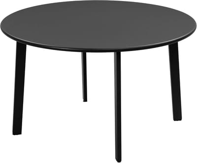 Ronde Tuintafel voor Binnen en Buiten - Industrieel Design - 70 cm Diameter - Zwart Metaal
