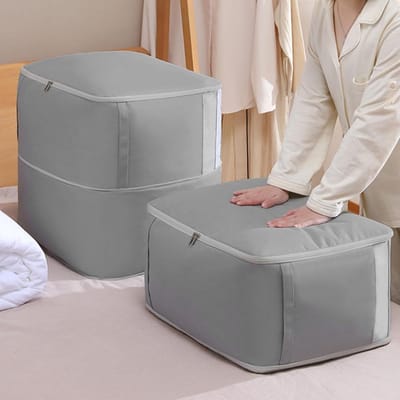 Compressiezakken Reizen - Opvouwbare Organizers - Kleding Opbergen - Ruimtebesparend Venster - Medium tot Extra Large - Donkergrijs